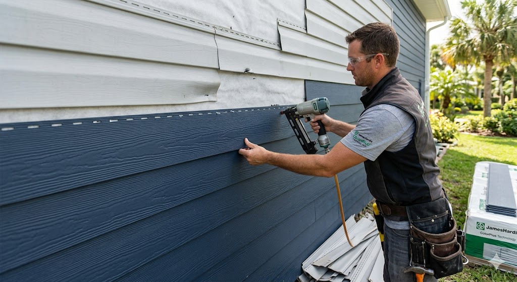 Hardie plank siding installation